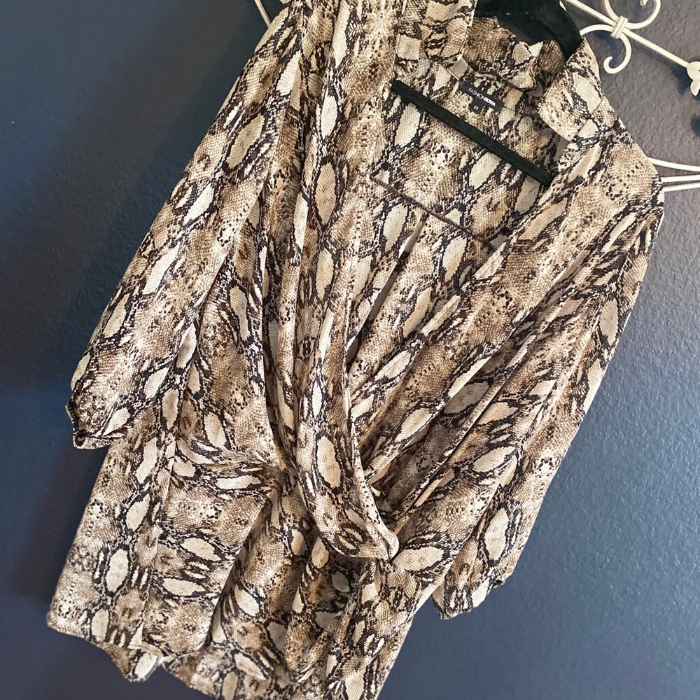 Snake skin print blouse
